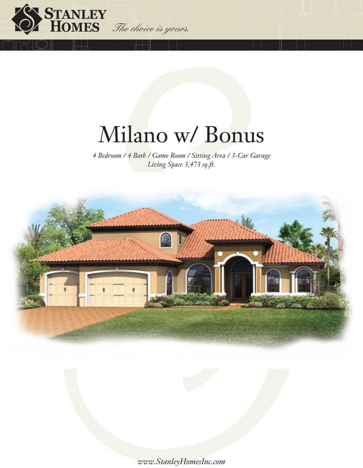 milano_bonus - Stanley Homes Inc Floor Plans Brevard Florida