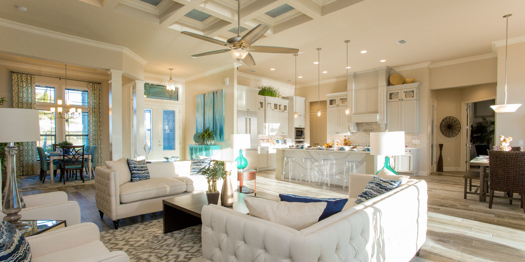 Custom living room design in Viera FL by Stanley Homes in Melbourne