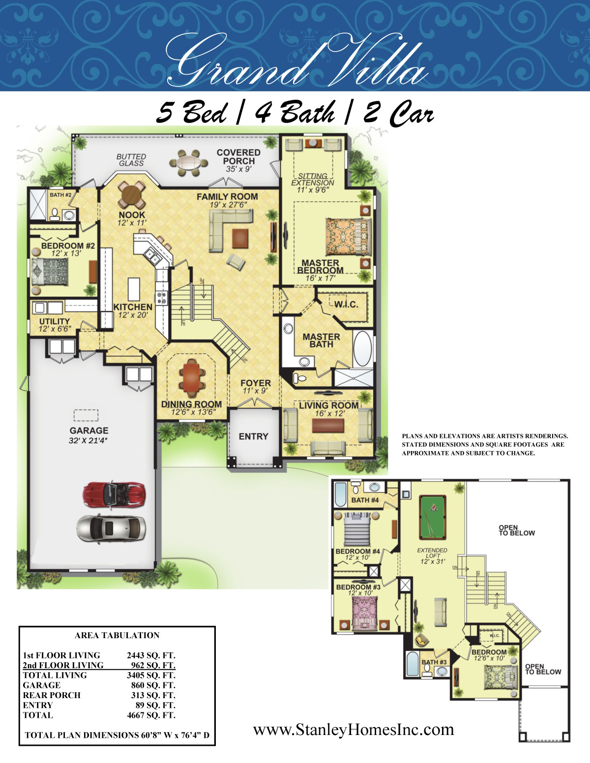 Grand Villa Floor Plan brochure stanley homes melbourne fl