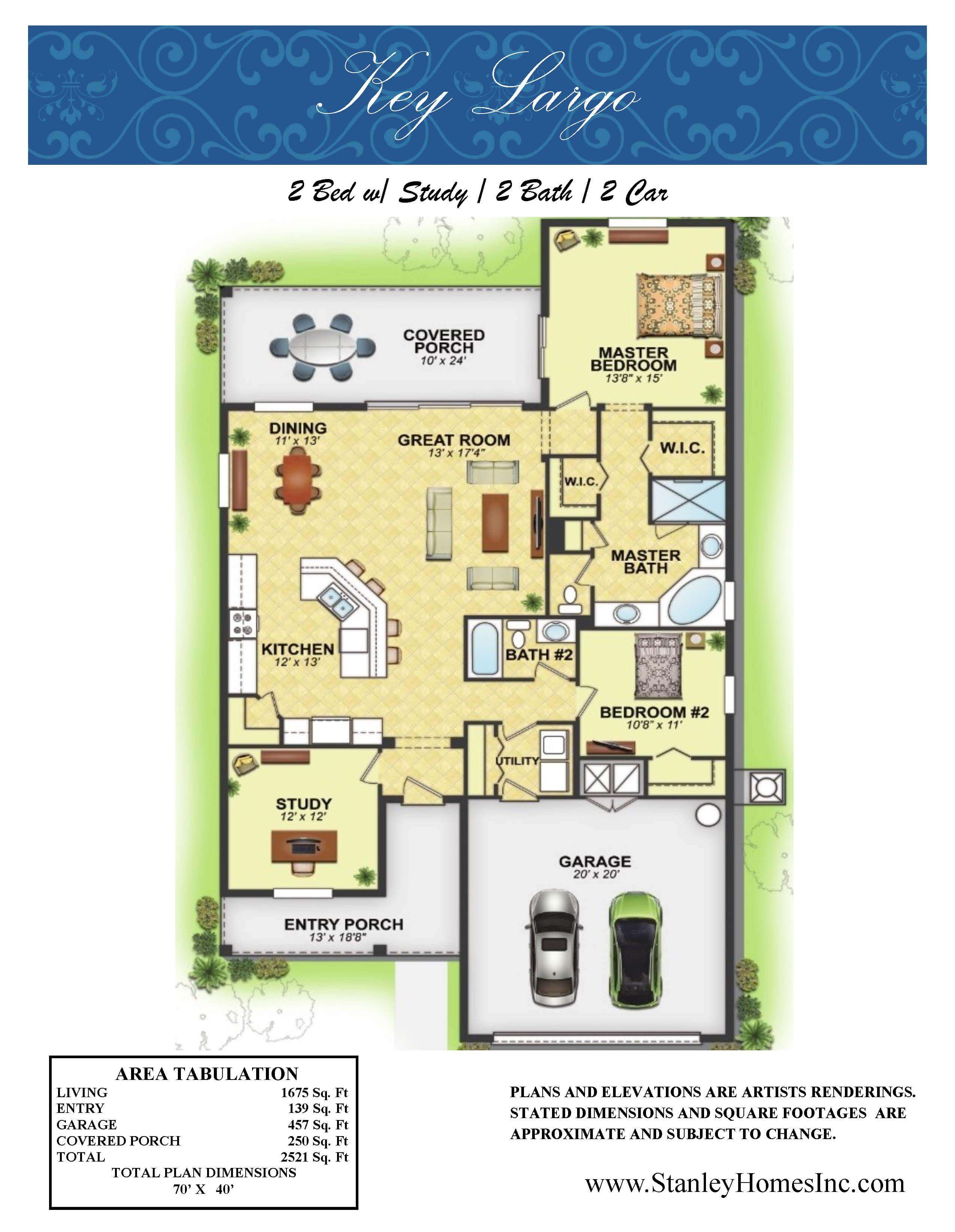 Key Largo Floor Plan Layout Stanley Homes Melbourne Brevard FL