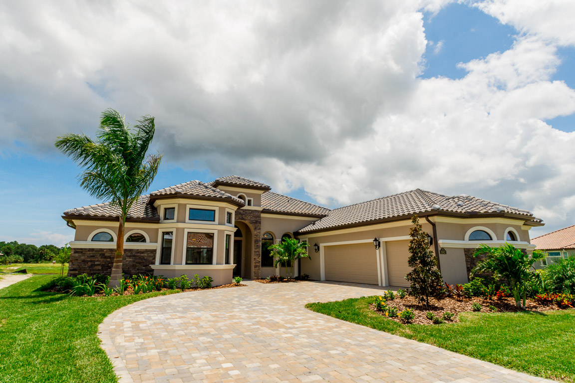 Finished customer home using the Verona V floor plan by Stanley Homes in Viera FL